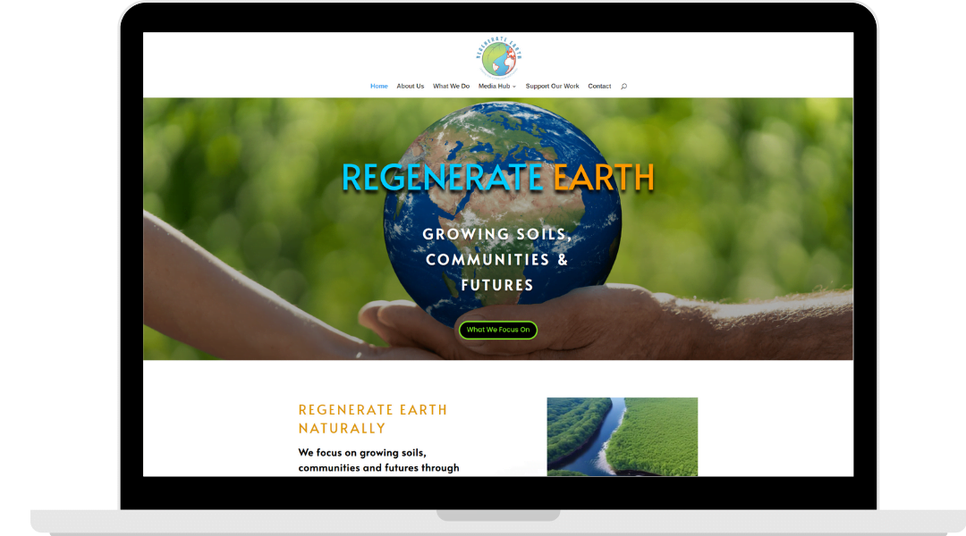 Regenerate Earth Website Created By ACT Websites Canberra